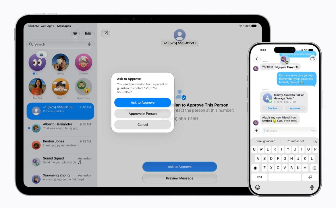 Apple reforça controlo parental no iOS 27: contas de crianças ganham filtros, limites e aprovação parental para cada contacto