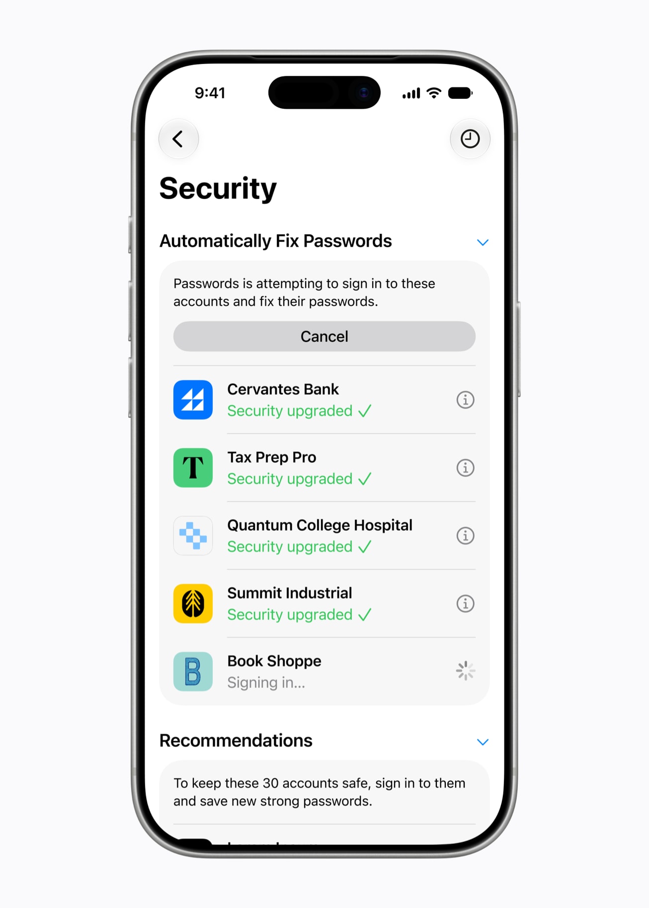 Apple Passwords com Apple Intelligence — alteração automática de passwords comprometidas no iOS 27