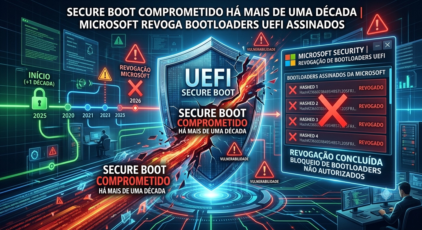 Secure Boot comprometido há mais de uma década: Microsoft revoga bootloaders UEFI assinados por si própria