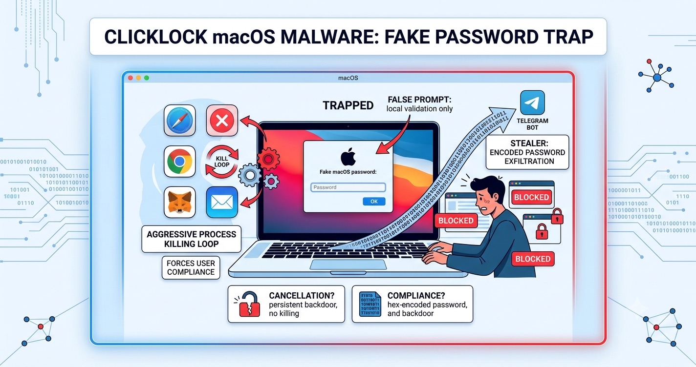 ClickLock: o malware que bloqueia o seu Mac até revelar a palavra-passe