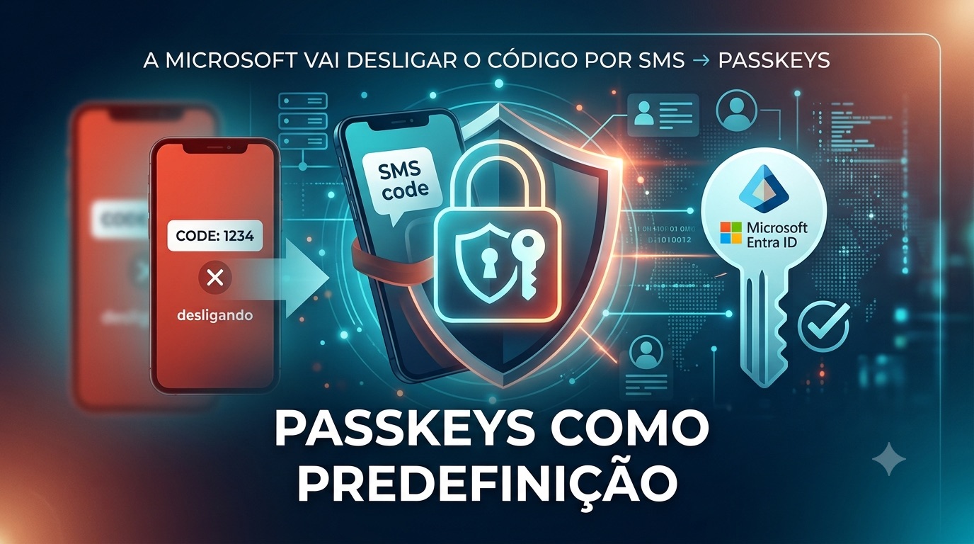 A Microsoft vai desligar o código por SMS: as passkeys passam a predefinição no Entra ID