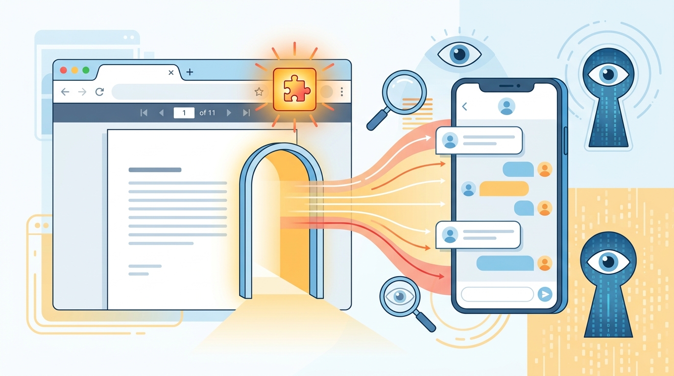 A extensão Adobe Acrobat no Chrome abria as suas conversas do WhatsApp a estranhos