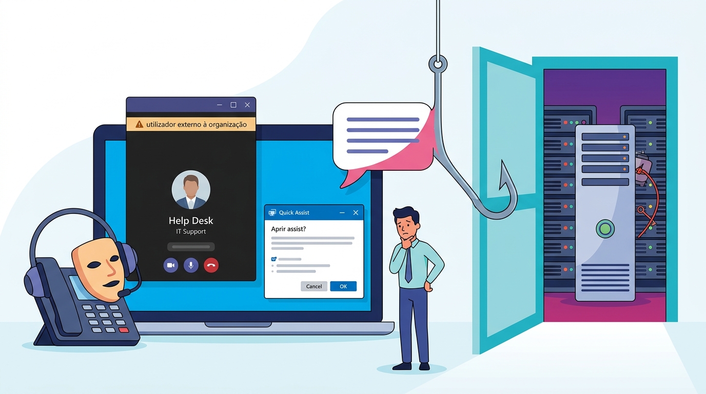 Recebeu uma chamada do "Help Desk" no Teams? Talvez não seja da sua empresa