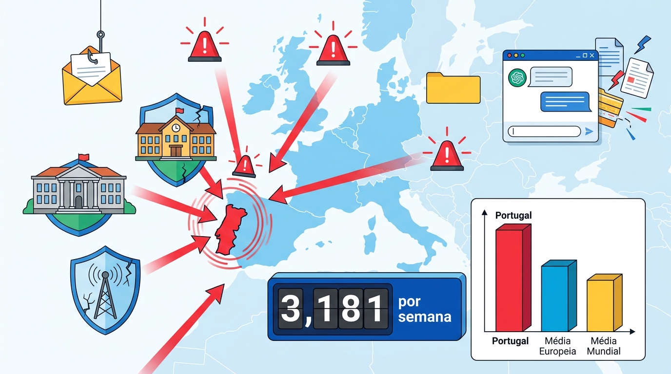 3.181 ataques por semana: porque é que Portugal está acima da média europeia?