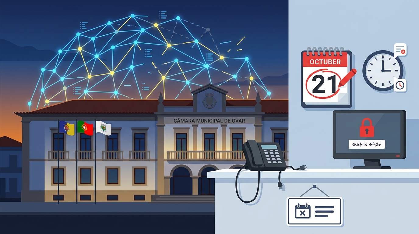 A sua câmara pode parar num fim de semana: o que se sabe do ataque que fechou Ovar