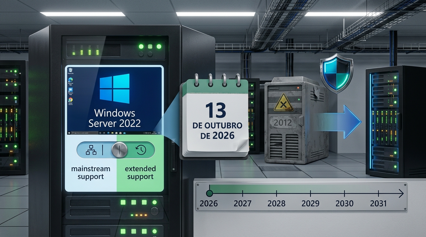 O seu Windows Server 2022 perdeu o suporte principal: o que muda (e o que não muda)?